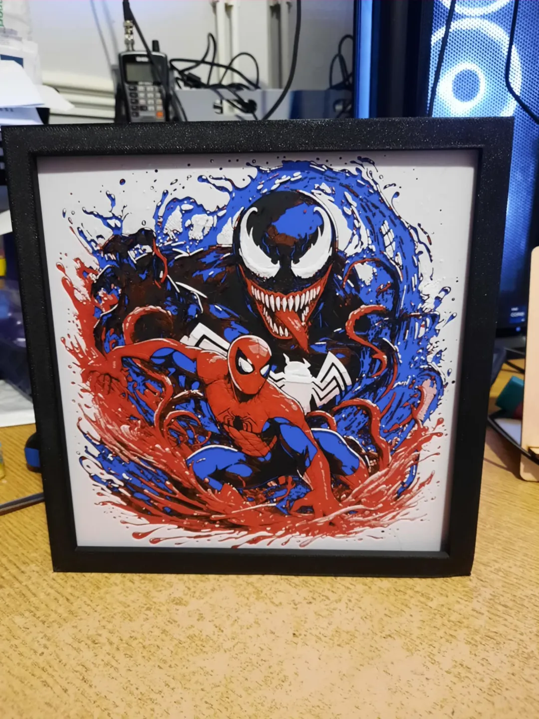Spiderman and vemon hueforge 20cm x 20cm hueforge, photo 2 of 2 - Spiderman and vemon hueforge 20cm x 20cm hueforge Home Decor Items