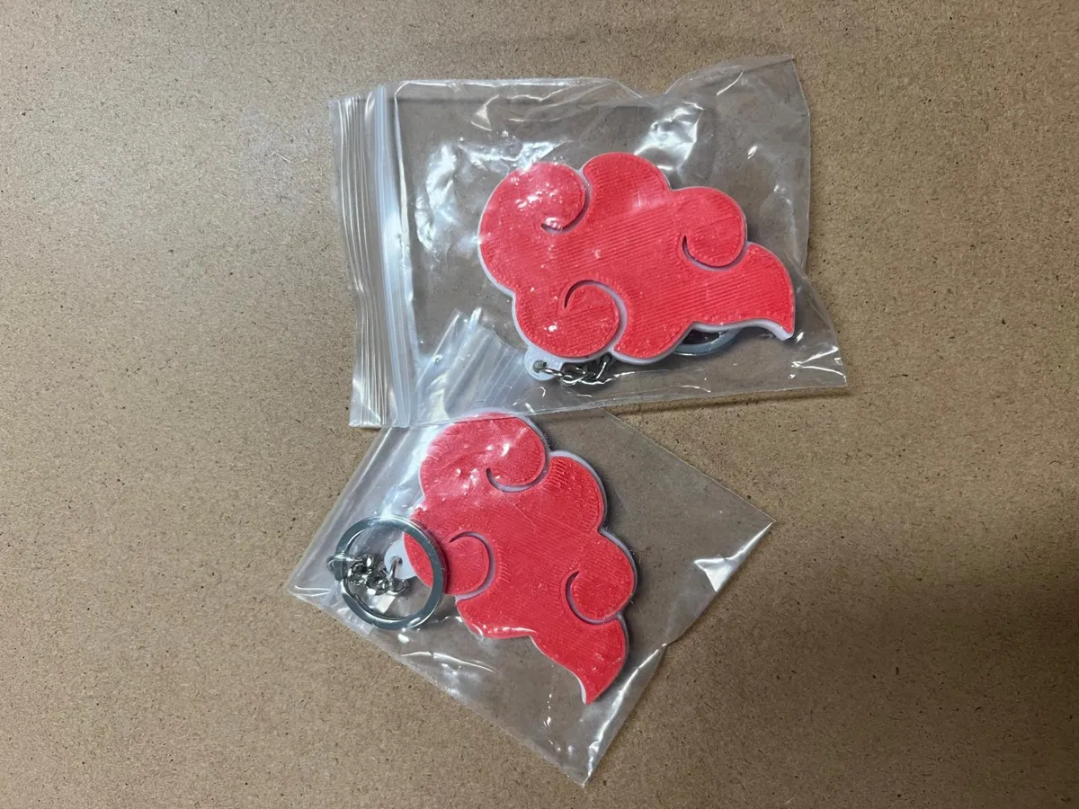 Akatsuki Keychain Logo, photo 2 of 3 - Akatsuki Keychain Logo Keychains