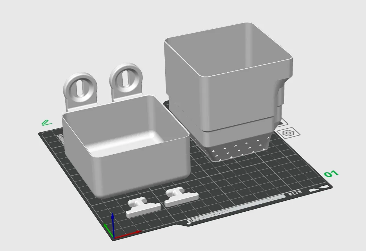 Self watering planter for skadis, t-clip system, photo 2 of 4 - Self watering planter for skadis, t-clip system Garden & Outdoor