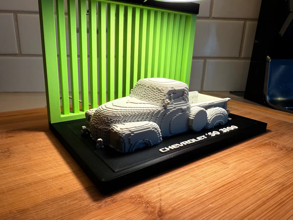 1950 Chevy 3100 Pixelated Car Art Display
