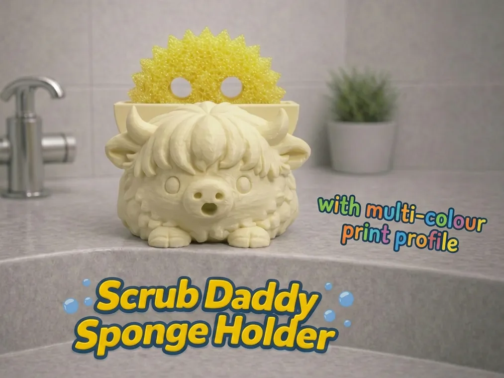 Clyde the Highland Cow Scrub Daddy Holder