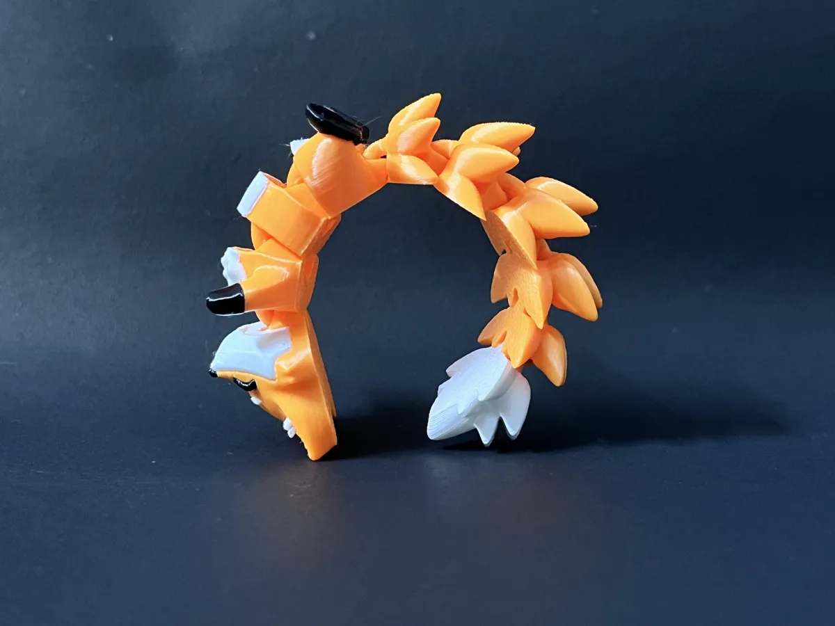 Fluffy Tail Cute Flexi Fox with - Toy / Keychain, photo 3 of 4 - Fluffy Tail Cute Flexi Fox with - Toy / Keychain Keychains