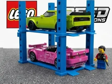 4-Post Adjustable Car Lift(Speed Champions Scale)