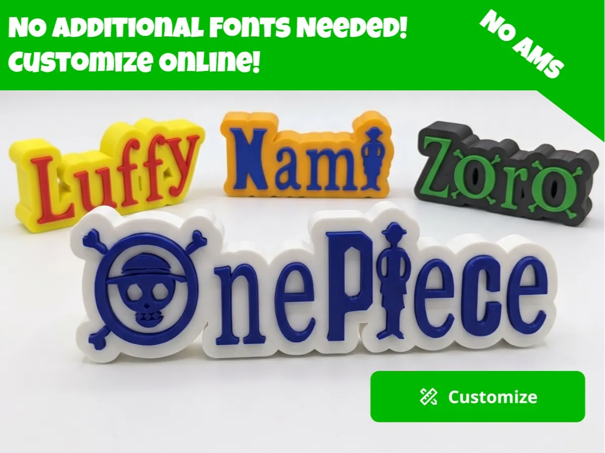 Customize Online! One Piece Style Name Sign Stand