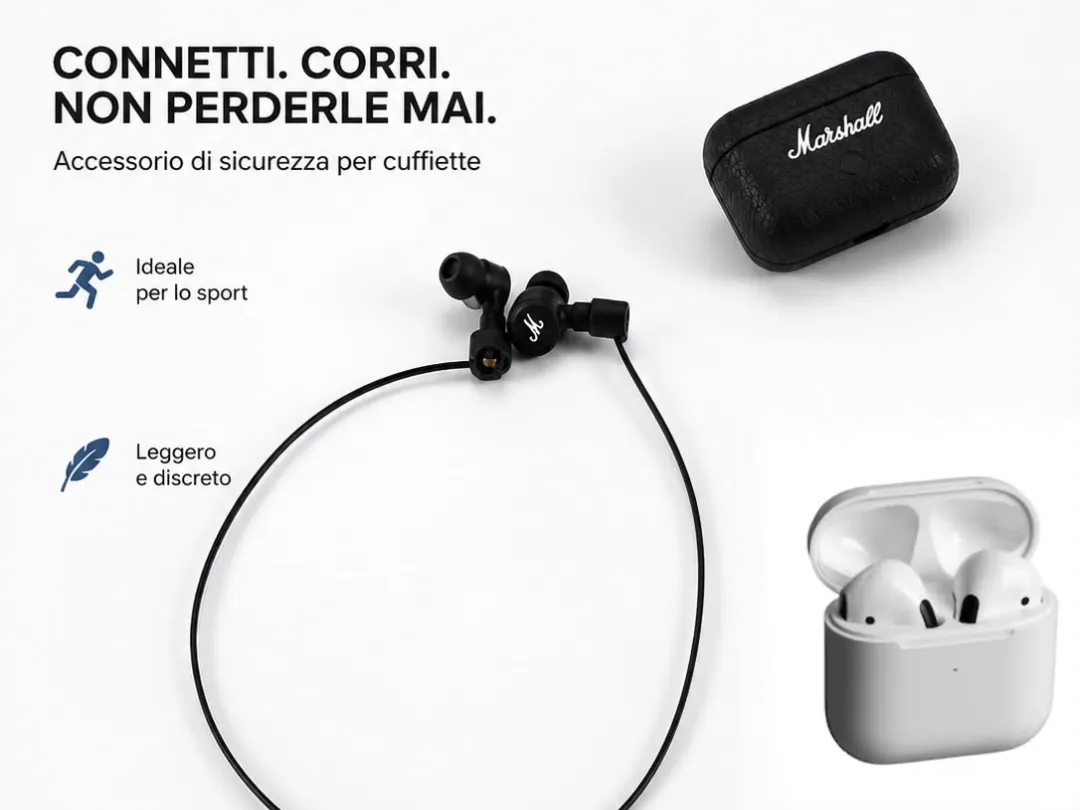 laccio di sicurezza per cuffie wireless