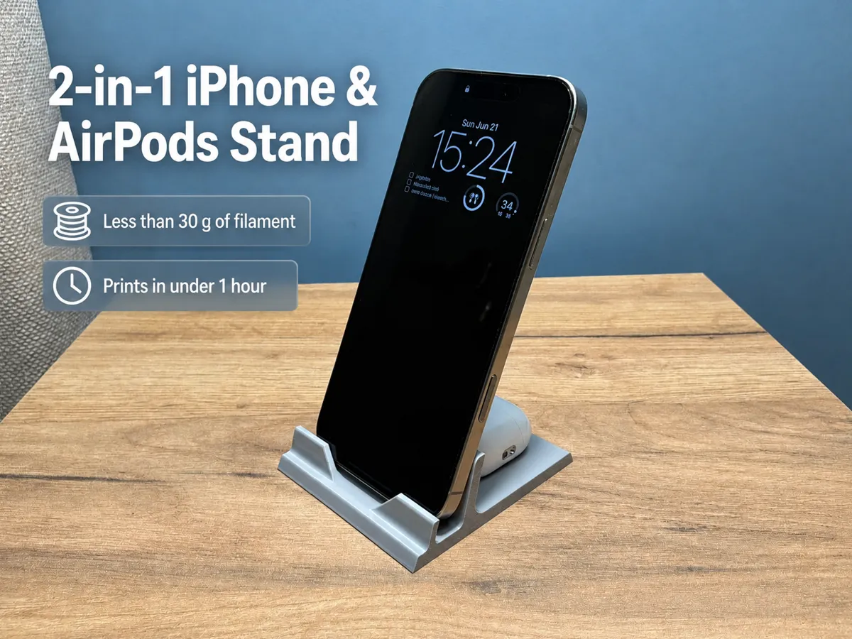 2in1 iPhone & airpods stand - Dual & Combo Headphone Stands, in stock in India