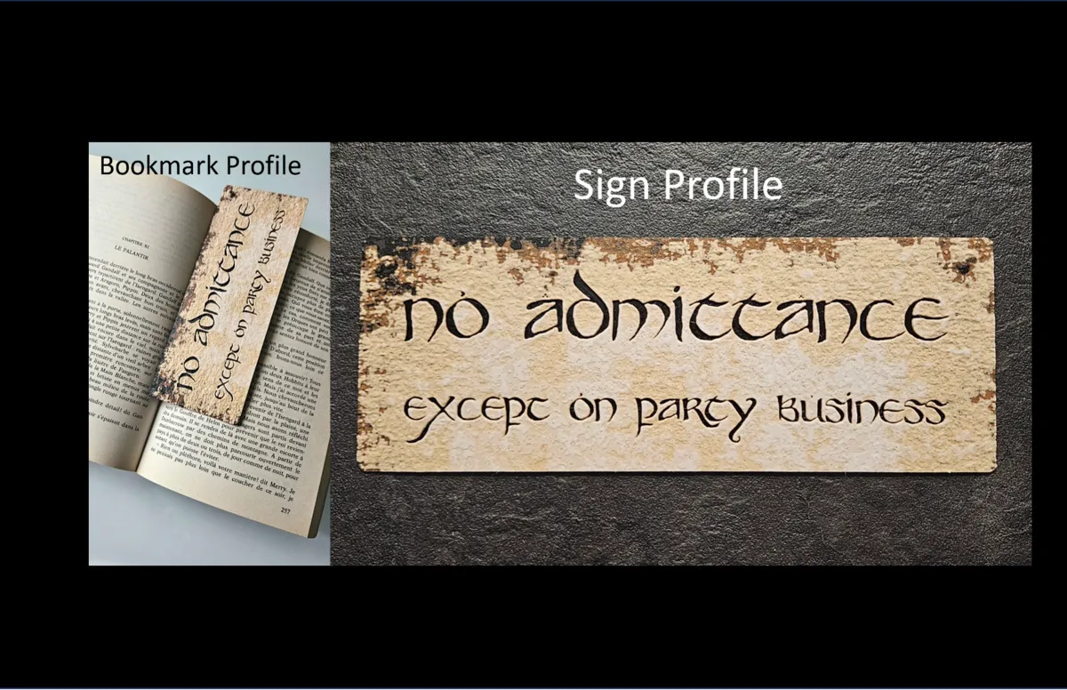Lotr no admittance except on party business NOCOM