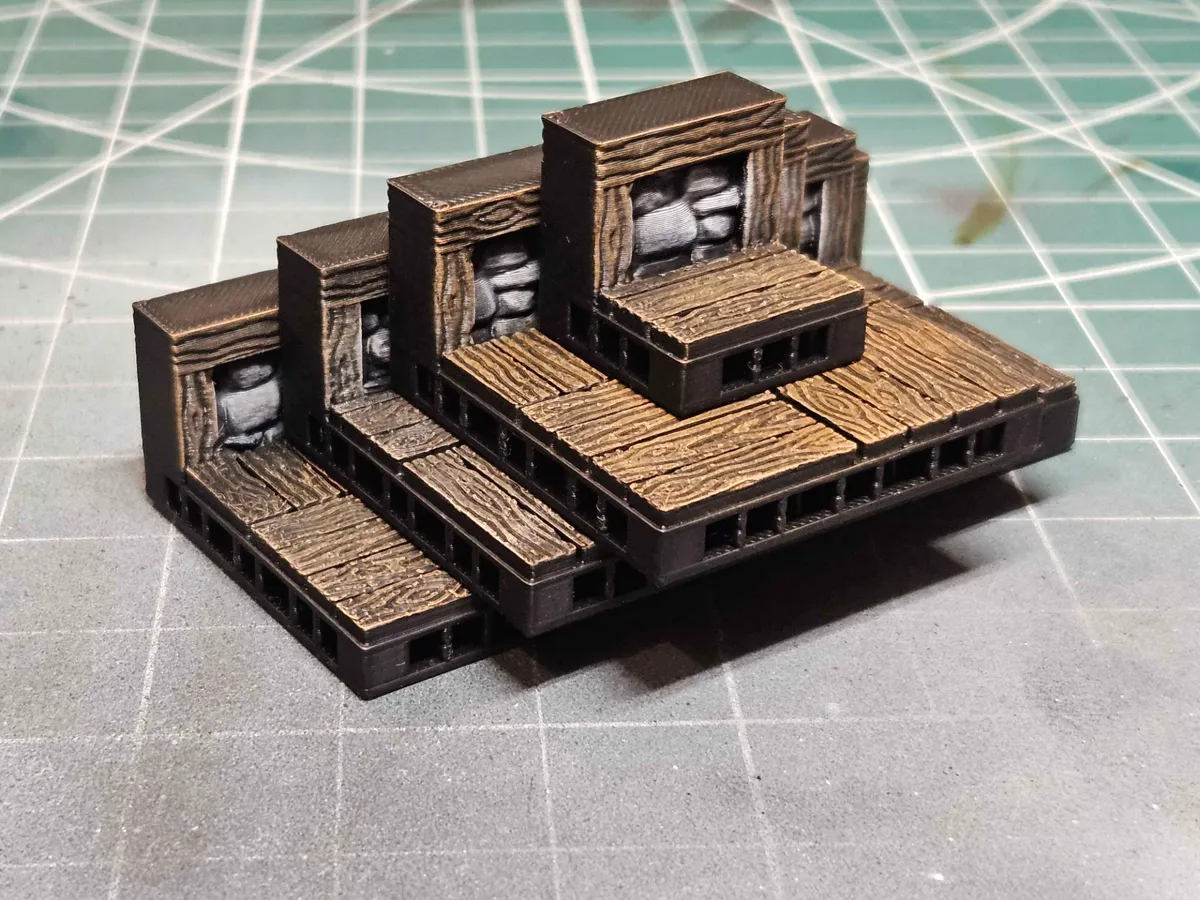 OpenForge Wooden Low Wall Tiles (Stone), photo 2 of 3 - OpenForge Wooden Low Wall Tiles (Stone) Toys & Games