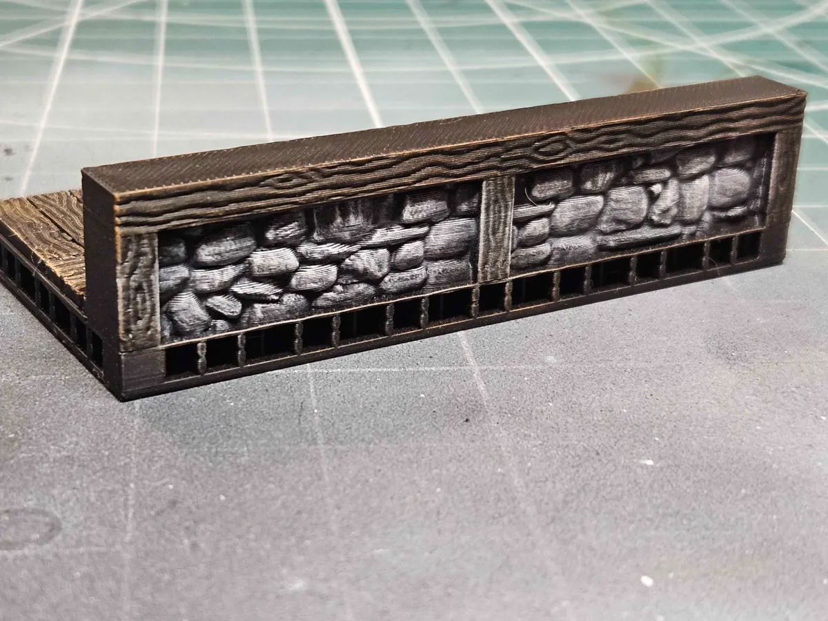 OpenForge Wooden Low Wall Tiles (Stone), photo 3 of 3 - OpenForge Wooden Low Wall Tiles (Stone) Toys & Games