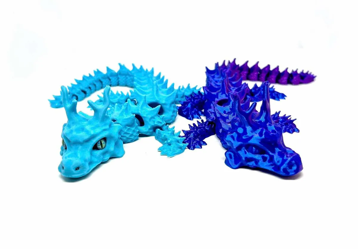 Robust articulated rough scale dragon with horns!, photo 2 of 4 - Robust articulated rough scale dragon with horns! Toys & Games
