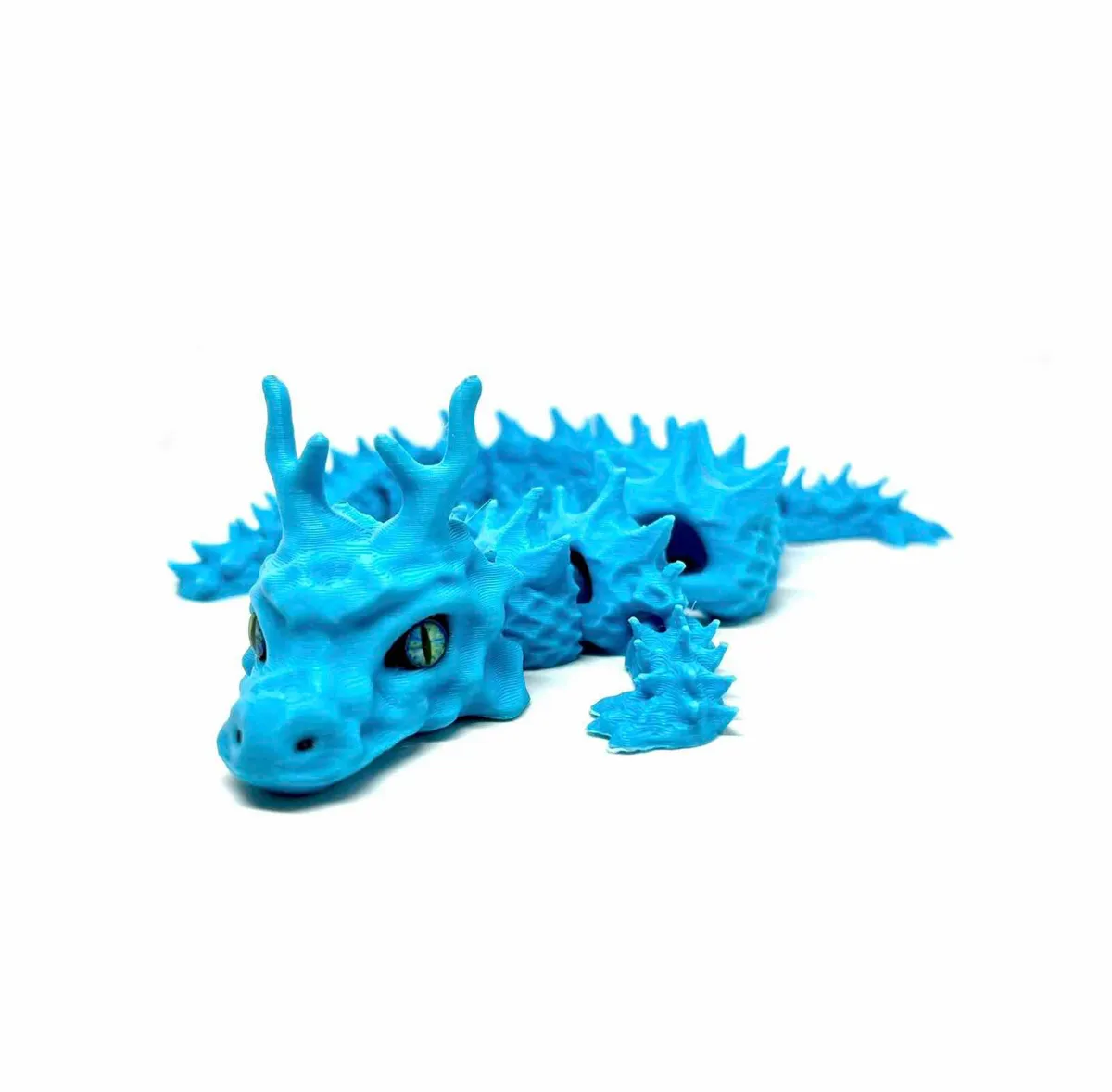 Robust articulated rough scale dragon with horns!, photo 3 of 4 - Robust articulated rough scale dragon with horns! Toys & Games