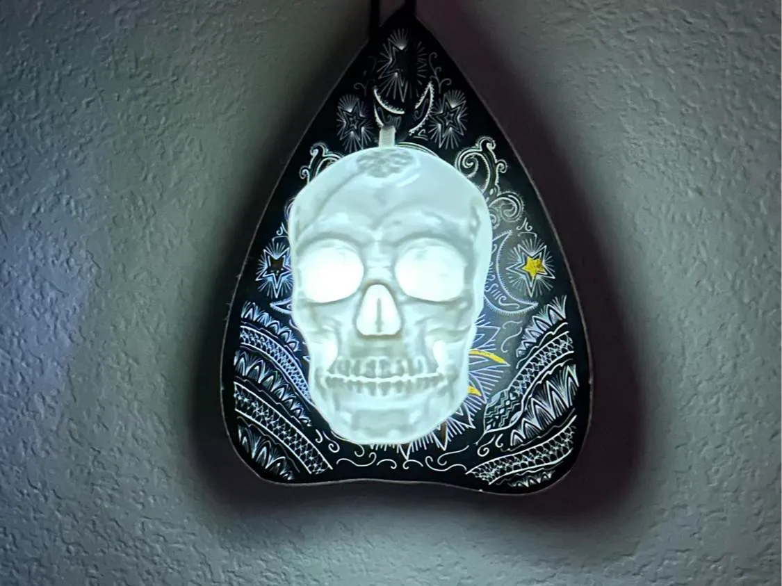 Hanging Detailed Gothic Skull Tealight Lantern - Decor, in stock in India