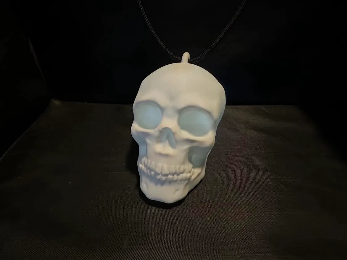 Hanging Detailed Gothic Skull Tealight Lantern, photo 2 of 4 - Hanging Detailed Gothic Skull Tealight Lantern Household