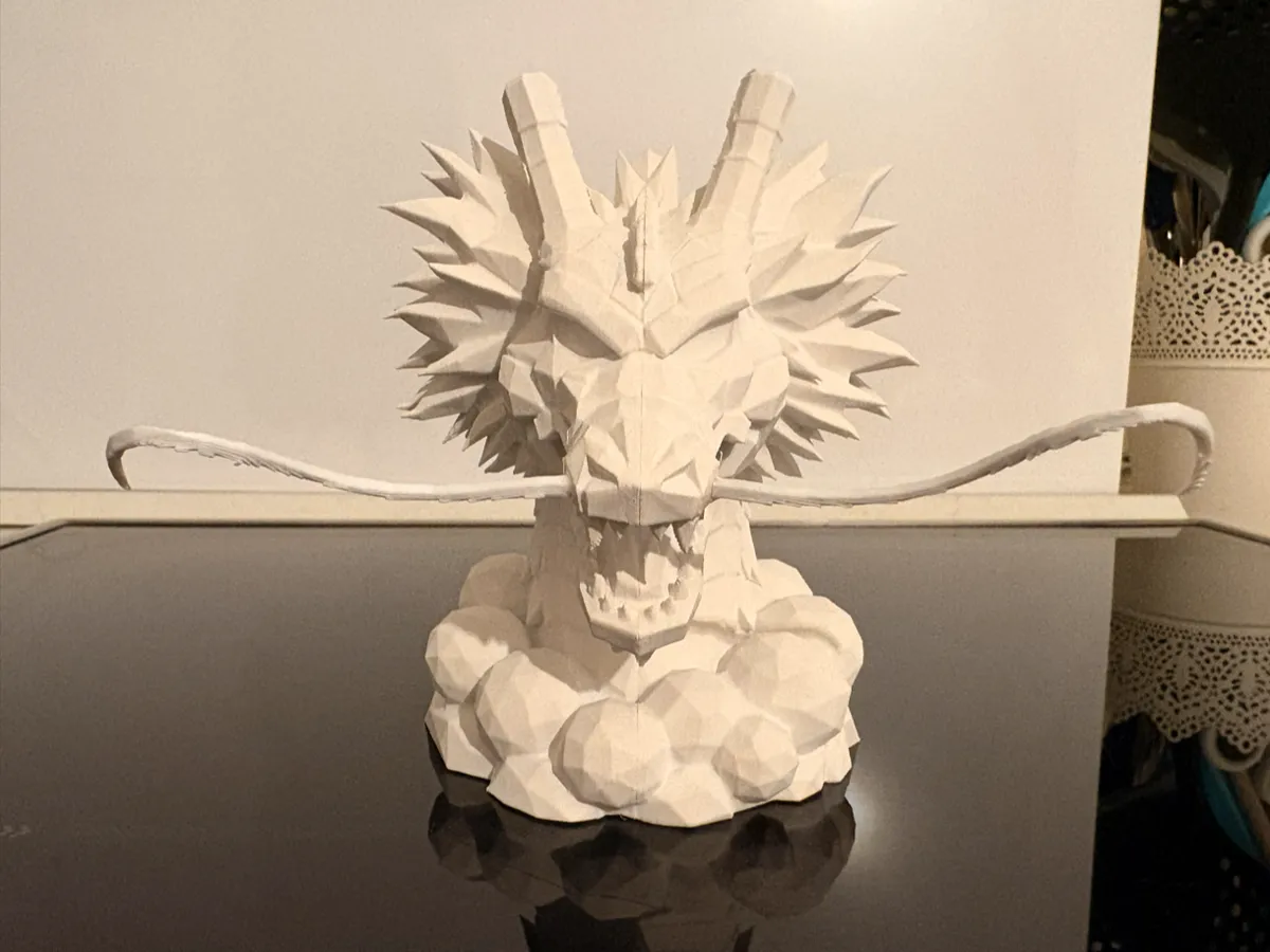 Shenron Drache Low Poly Büste aus Dragon Ball