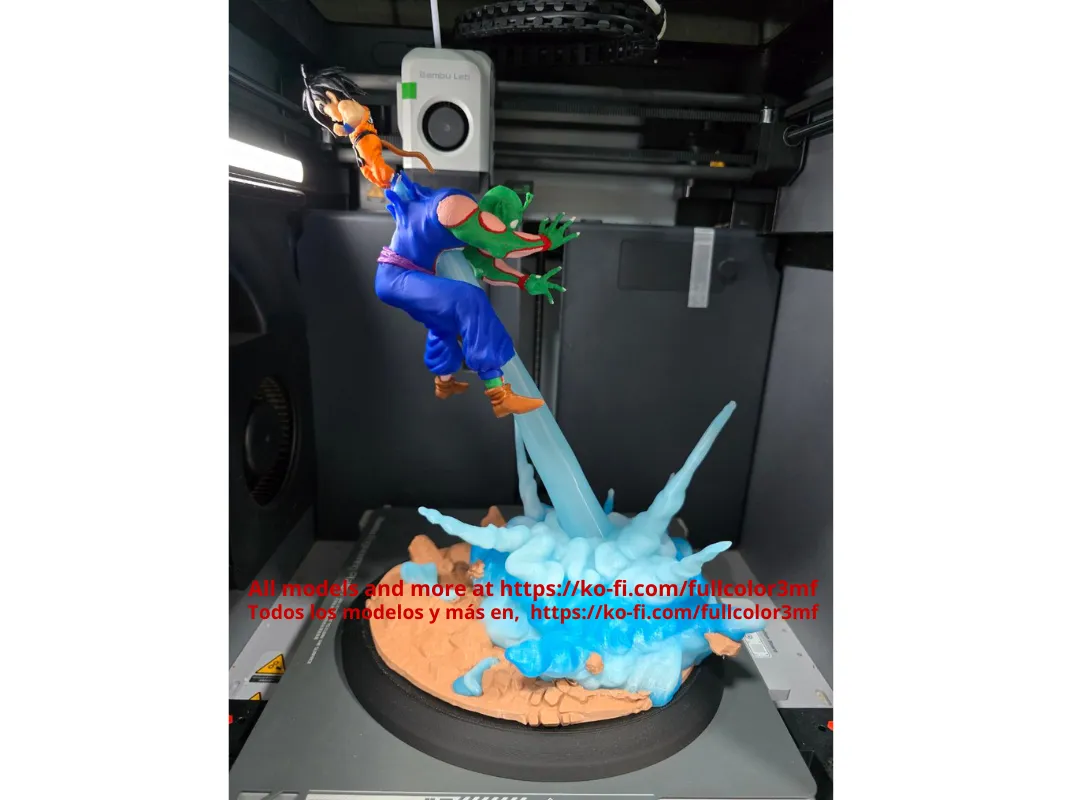 Diorama Goku dando muerte a Piccolo