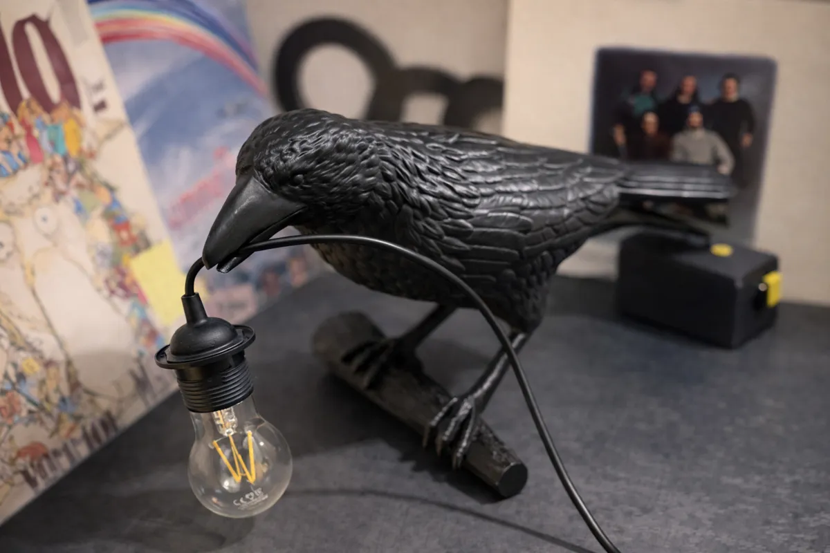 Nordic Raven Light Sculpture, photo 3 of 4 - Nordic Raven Light Sculpture Home Decor Items