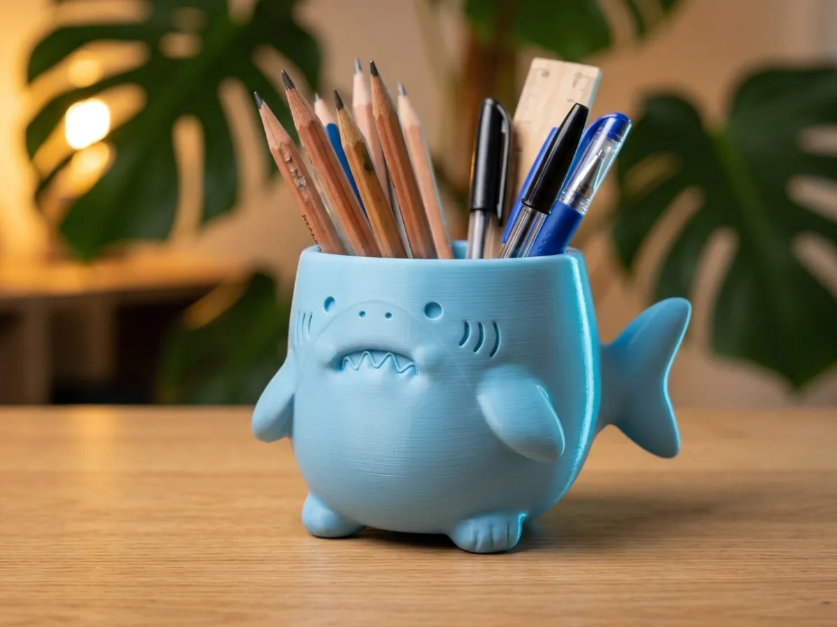 Chubby Shark Pen Holder & Desk Organizer