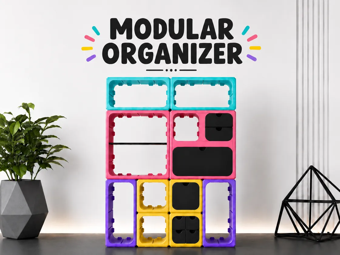 Modular Organizer with Wall Mount