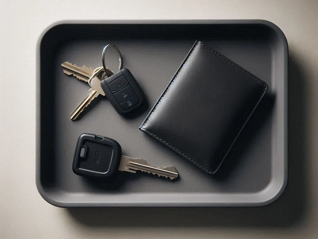 Modern key and wallet tray