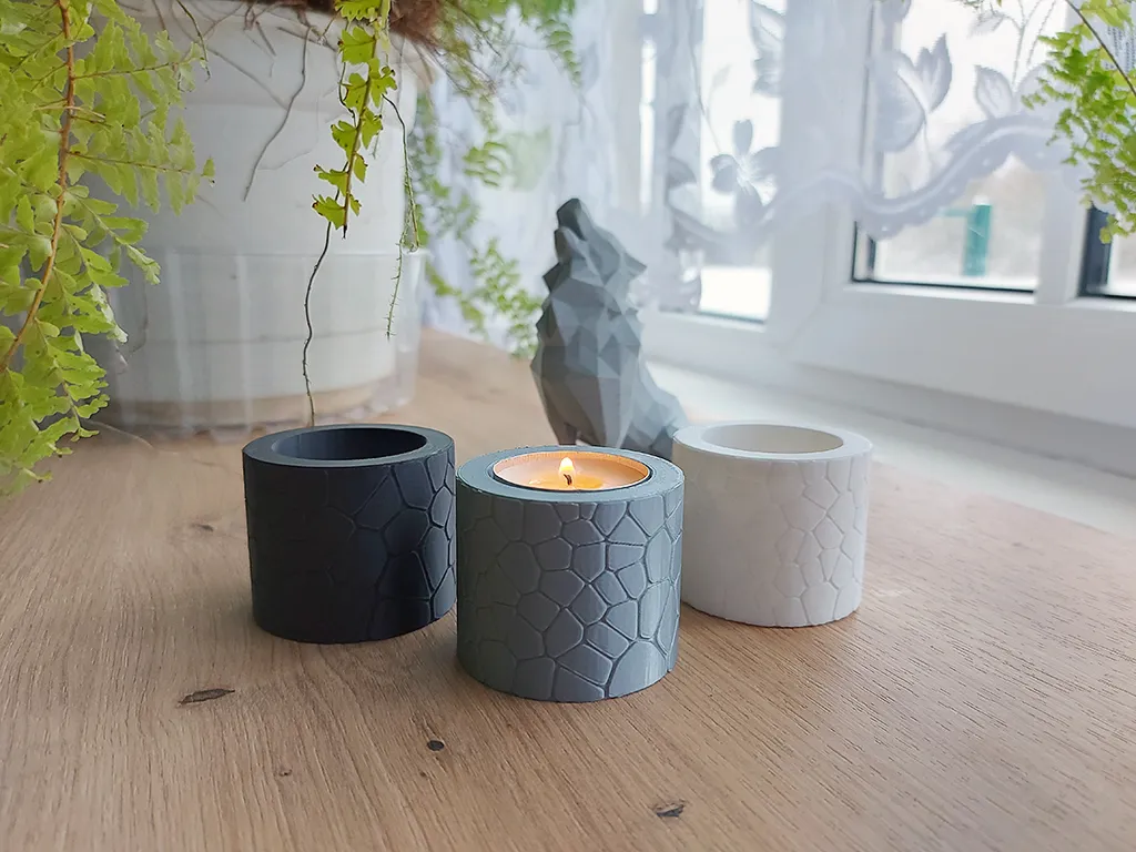 Tealight Candle Holder - Stone Pattern