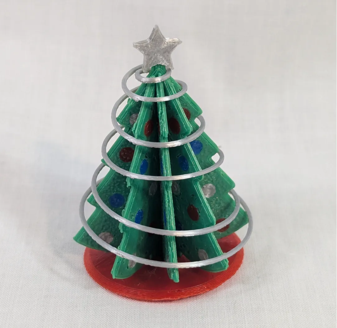 Christmas Tree With Garland Kit Card - Christmas Tree Toppers & Stands, in stock