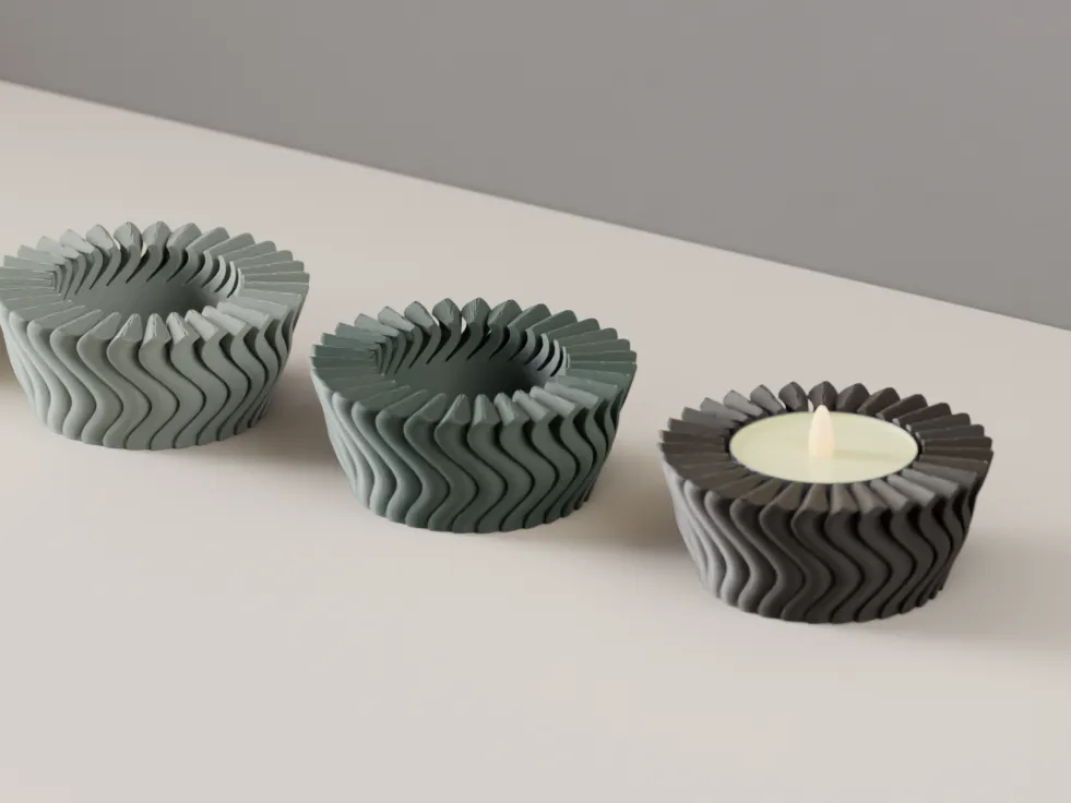 LED Candle Holder. Modern LED tealight stand. - Pattern & Lace Tealight Holders, in stock in India