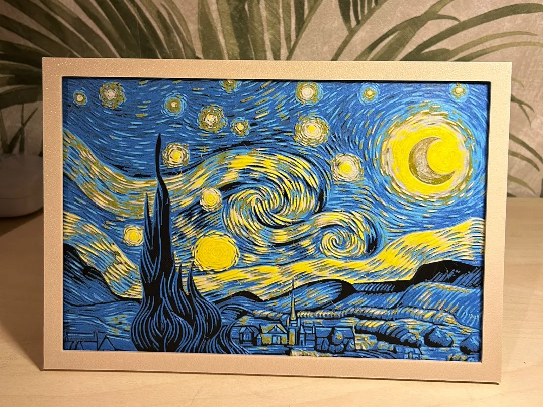 Frame for HueForge "Starry Night" - 2D Art, in stock in India