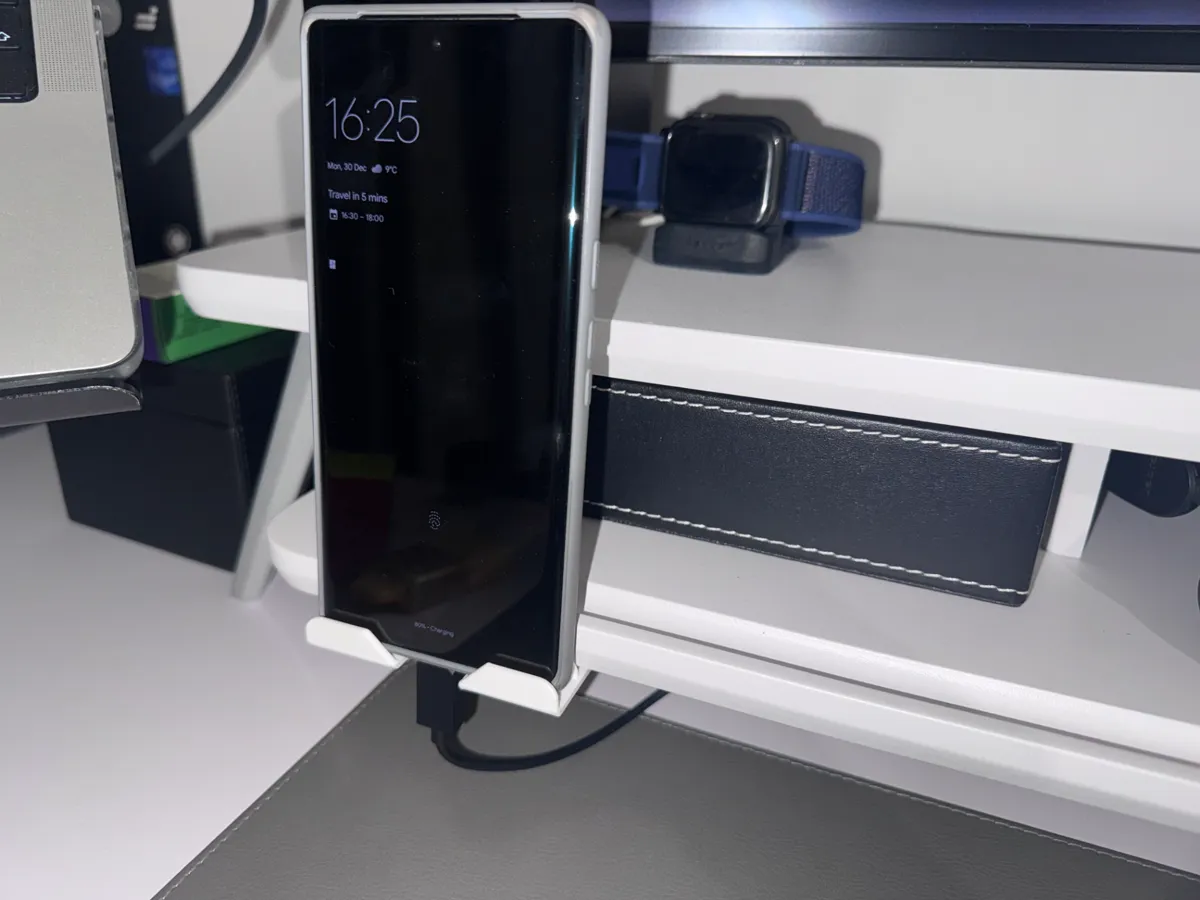 Phone Holder for Monitor Shelf or Riser, photo 2 of 3 - Phone Holder for Monitor Shelf or Riser Tools