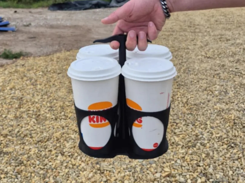Fast food drink/beverage holder 4 slots.