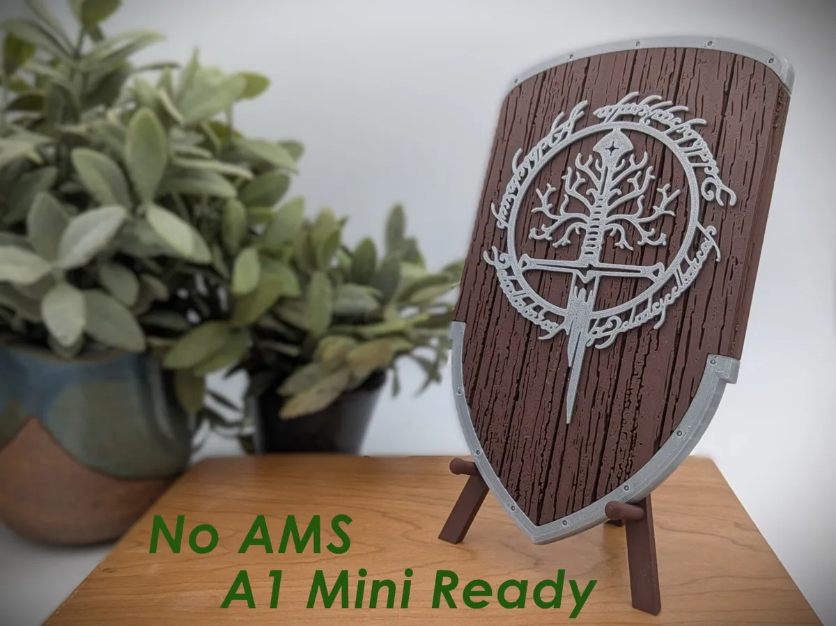 LOTR Narsil Emblem on Shield with Stand