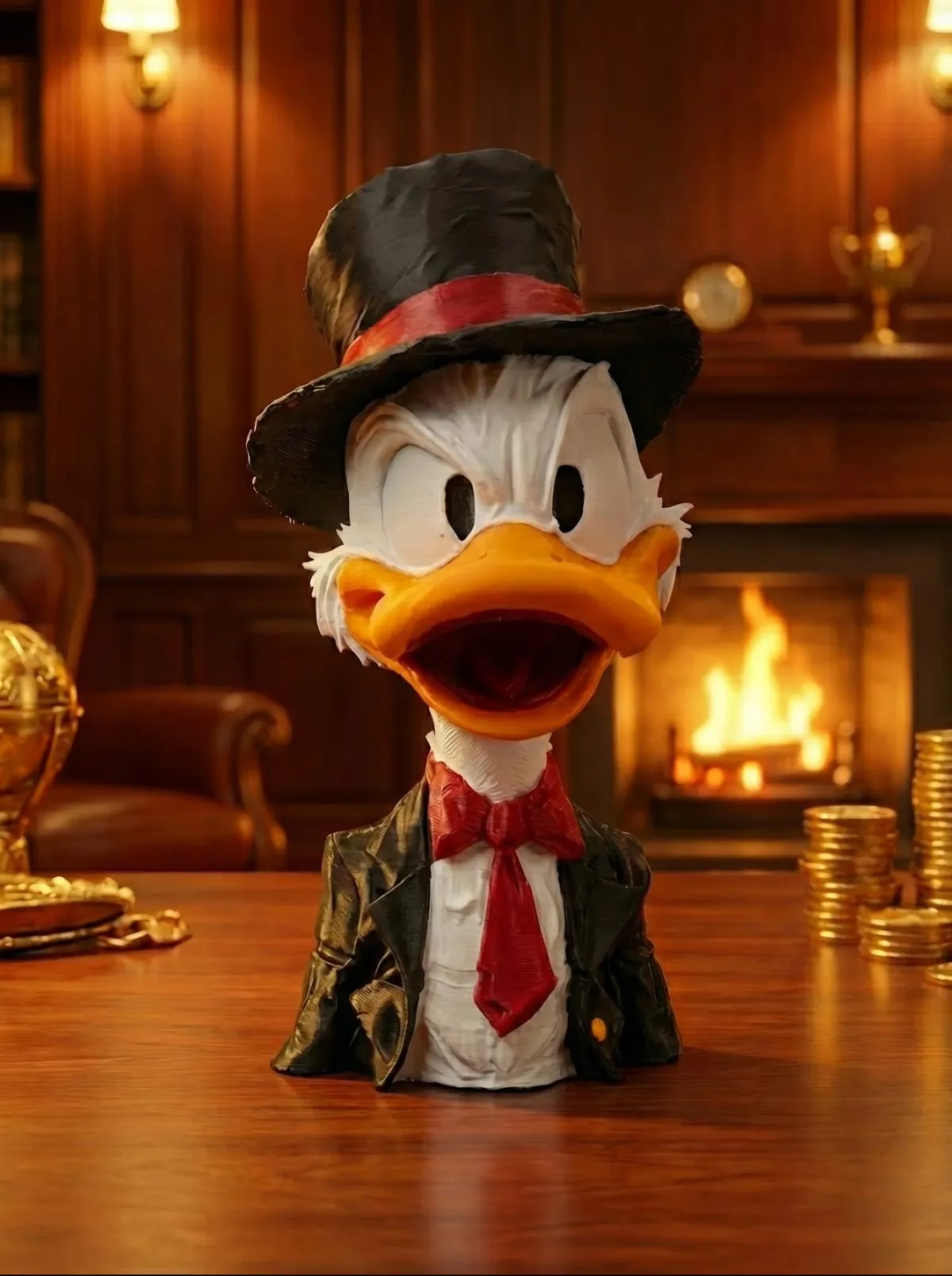 Dagobert Duck Scrooge McDuck Bust Disney figure, photo 2 of 3 - Dagobert Duck Scrooge McDuck Bust Disney figure Figurines & Collectibles