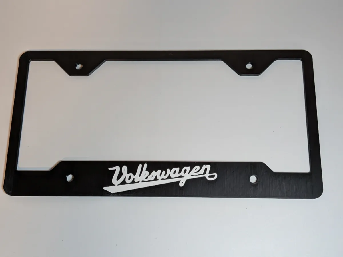 Retro Volkswagen License Plate Frame Cover Holder