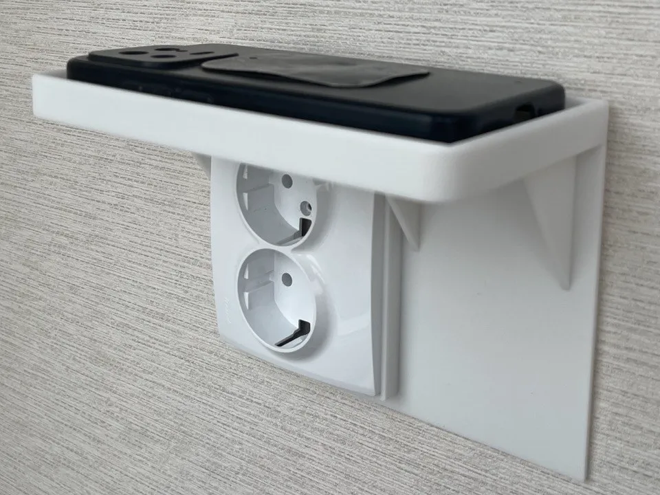 Outlet Mount Phone Shelf Table