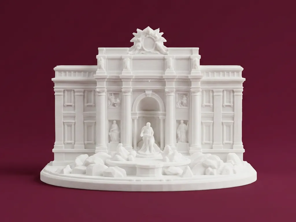 Trevi Fountain, Rome Landmark Miniature Model