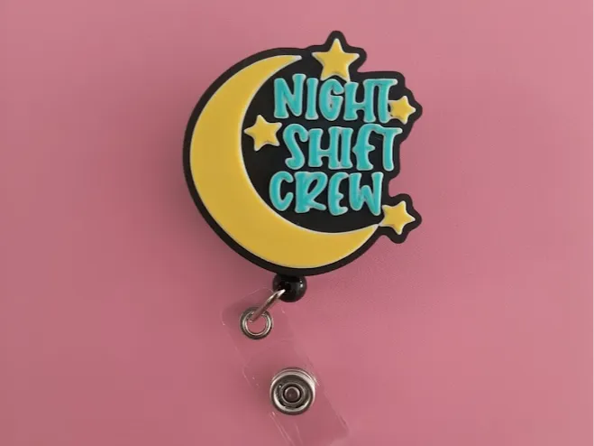 Night Shift Crew Badge Reel Topper/Magnet