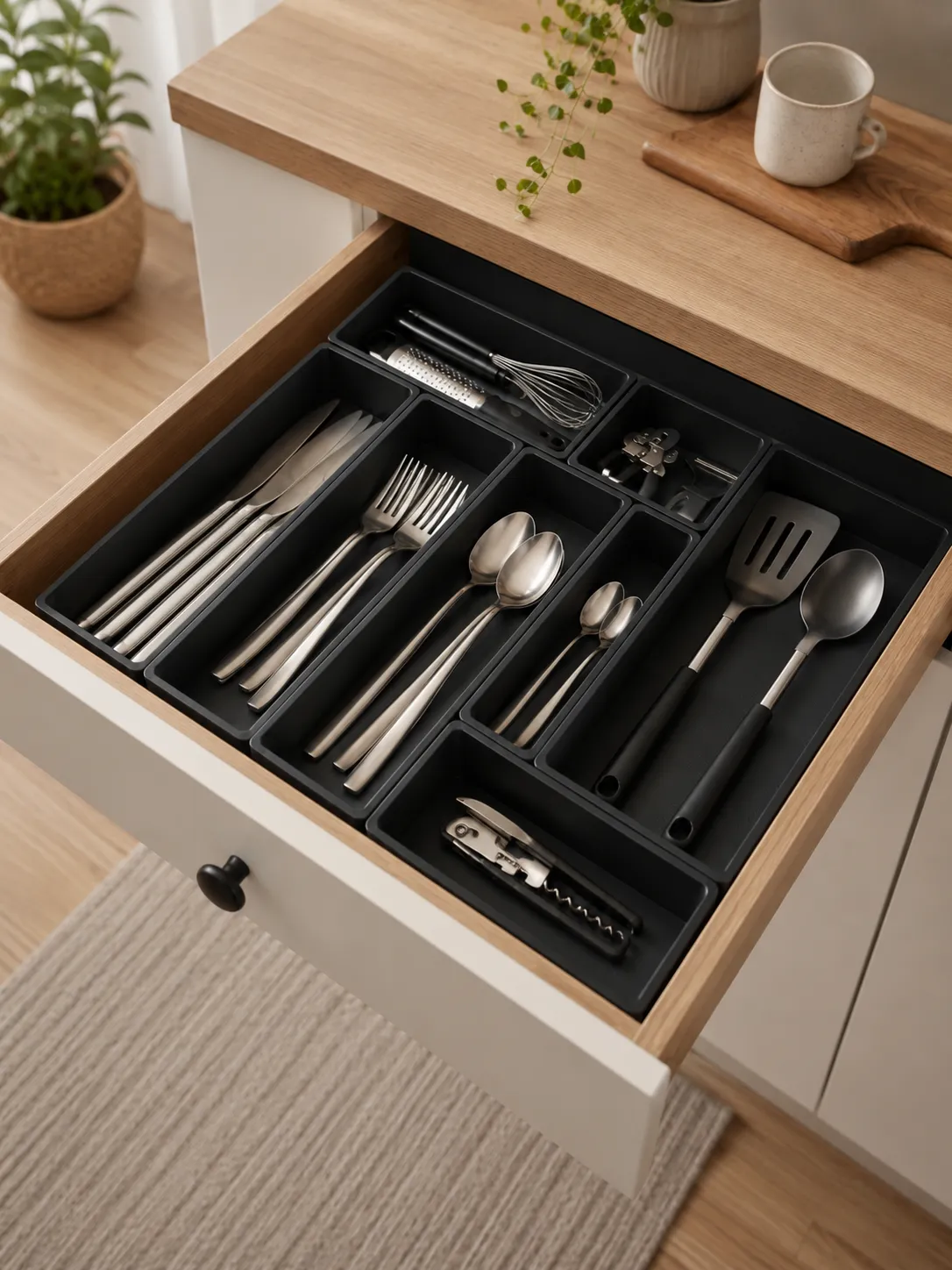 Customizable Modular Kitchen Drawer Organizer, photo 3 of 4 - Customizable Modular Kitchen Drawer Organizer Storage & Organisation