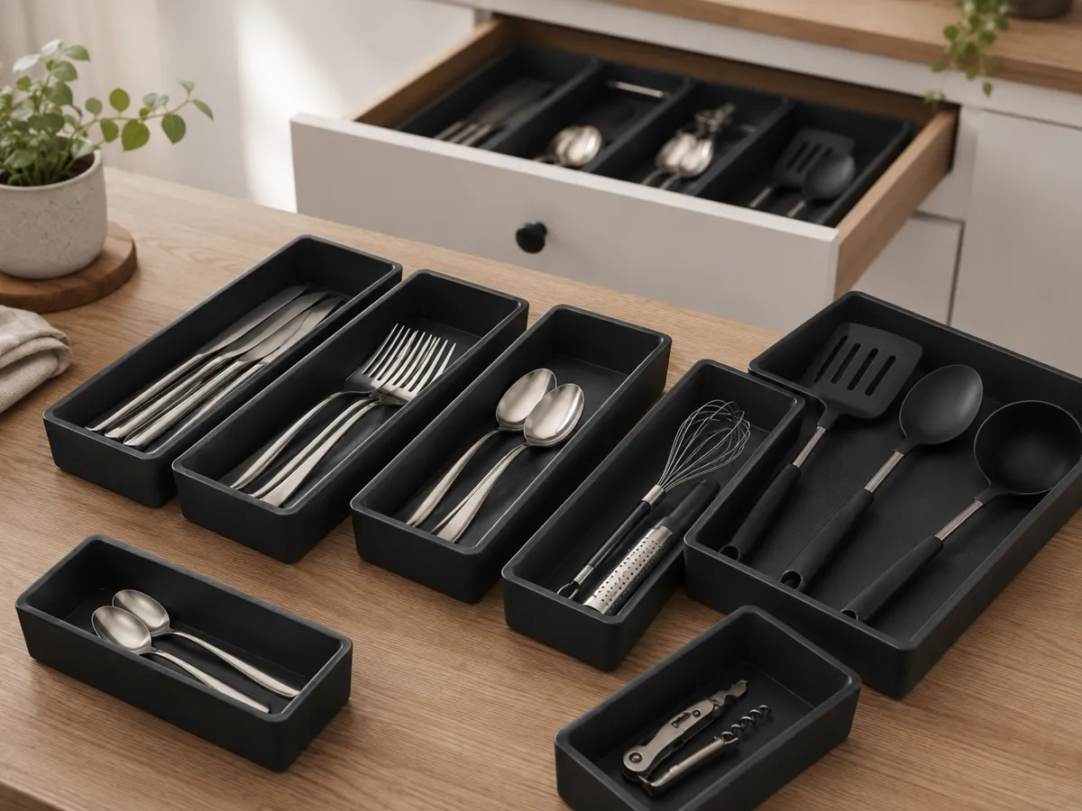 Customizable Modular Kitchen Drawer Organizer, photo 4 of 4 - Customizable Modular Kitchen Drawer Organizer Storage & Organisation