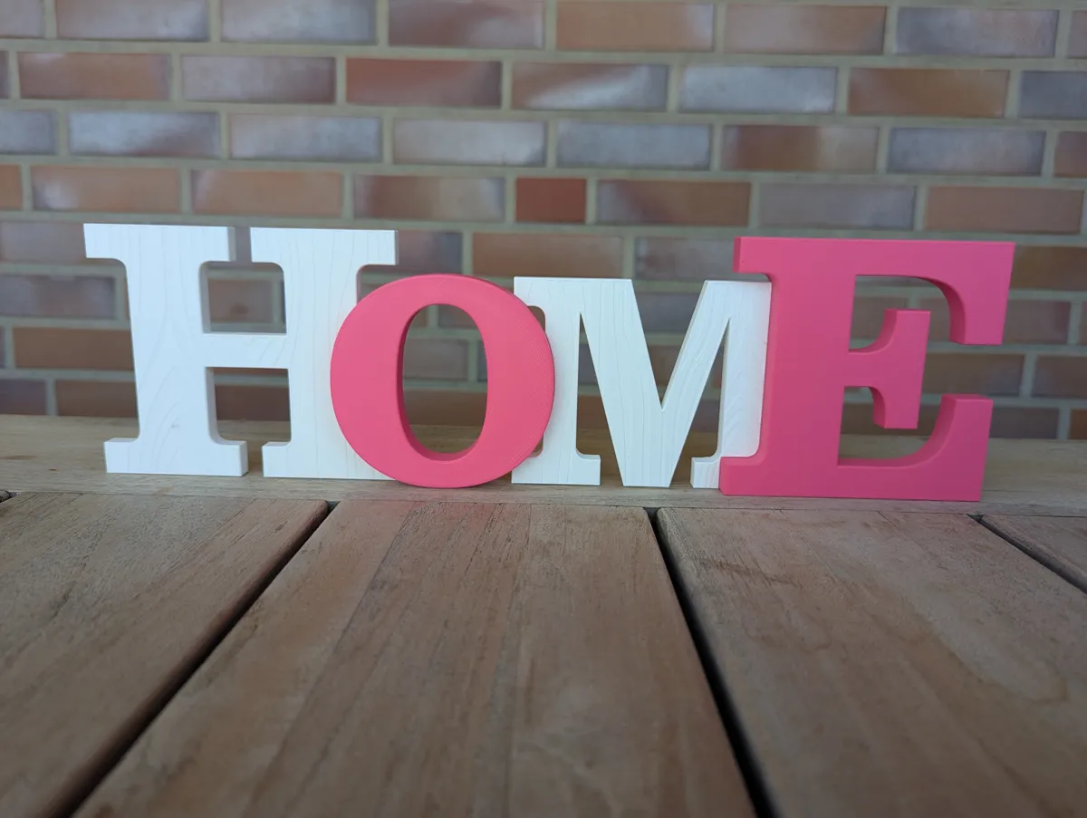 Interlocking "HOME" Desk Sign & Shelf Decor, photo 2 of 4 - Interlocking "HOME" Desk Sign & Shelf Decor Home Decor Items