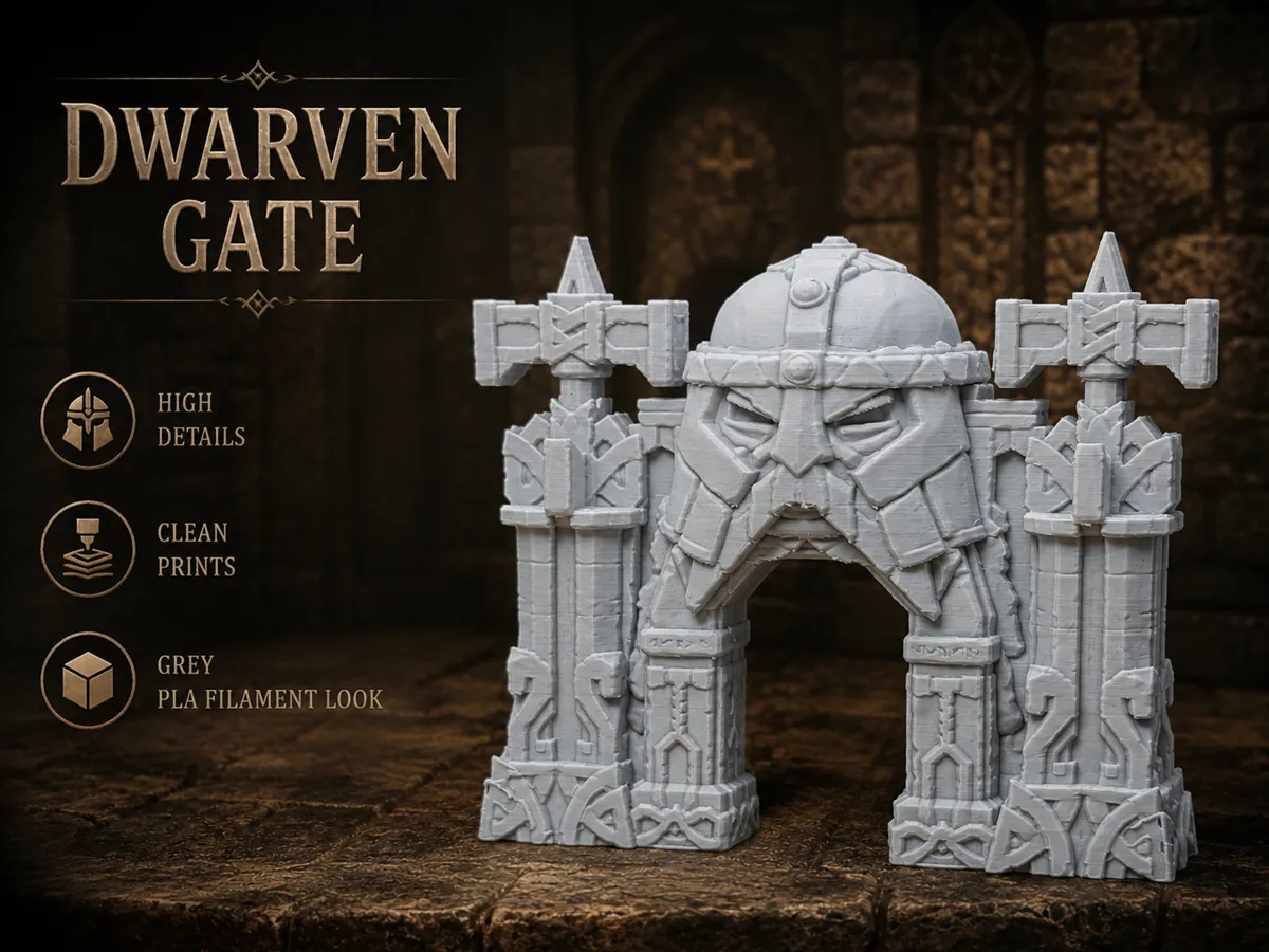 Dwarven Fortress Gate - Tabletop Terrain - Terrain & Scenery, in stock in India