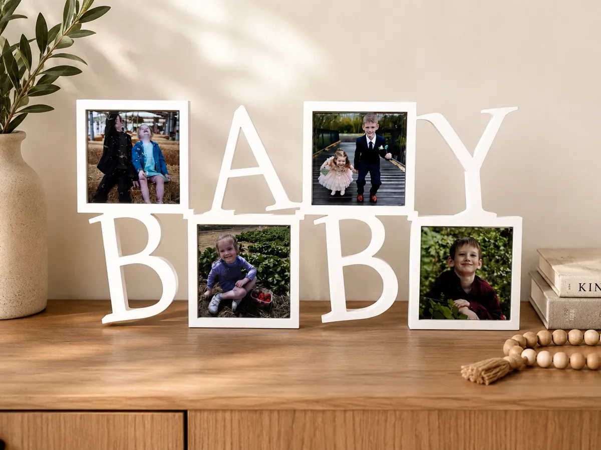 2x2 Word Photo Magnet Frames - BABY