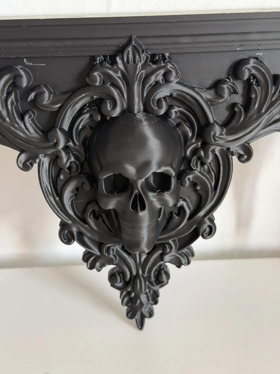 Gothic Skull Wall Shelf, Dark Academia Decor, photo 3 of 3 - Gothic Skull Wall Shelf, Dark Academia Decor Household