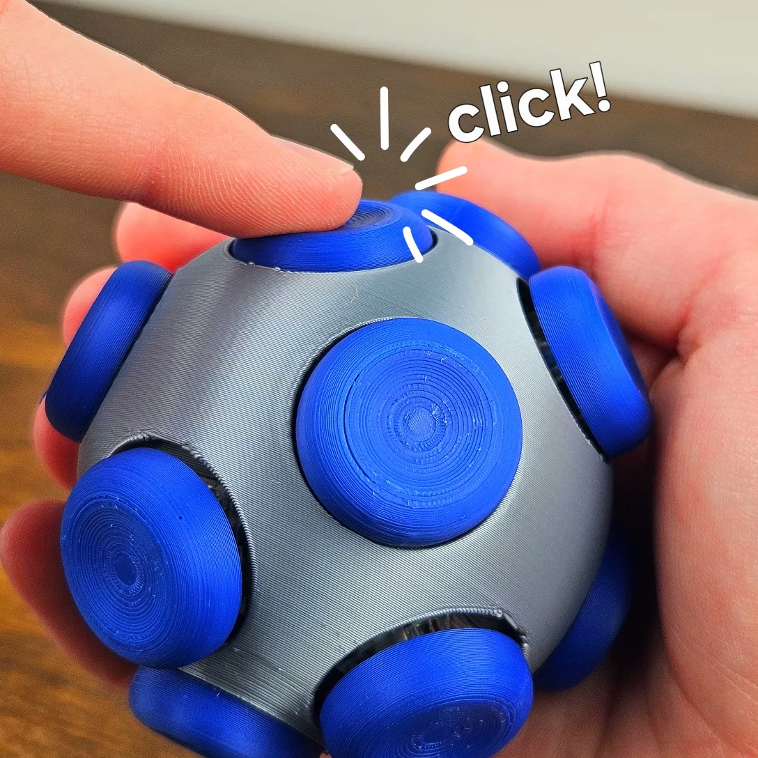 14-Sided Clicker Ball Fidget - Clicky Switch Ready, photo 2 of 3 - 14-Sided Clicker Ball Fidget - Clicky Switch Ready Tools