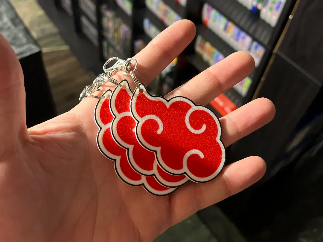 Naruto Akatsuki Red Cloud Keychain