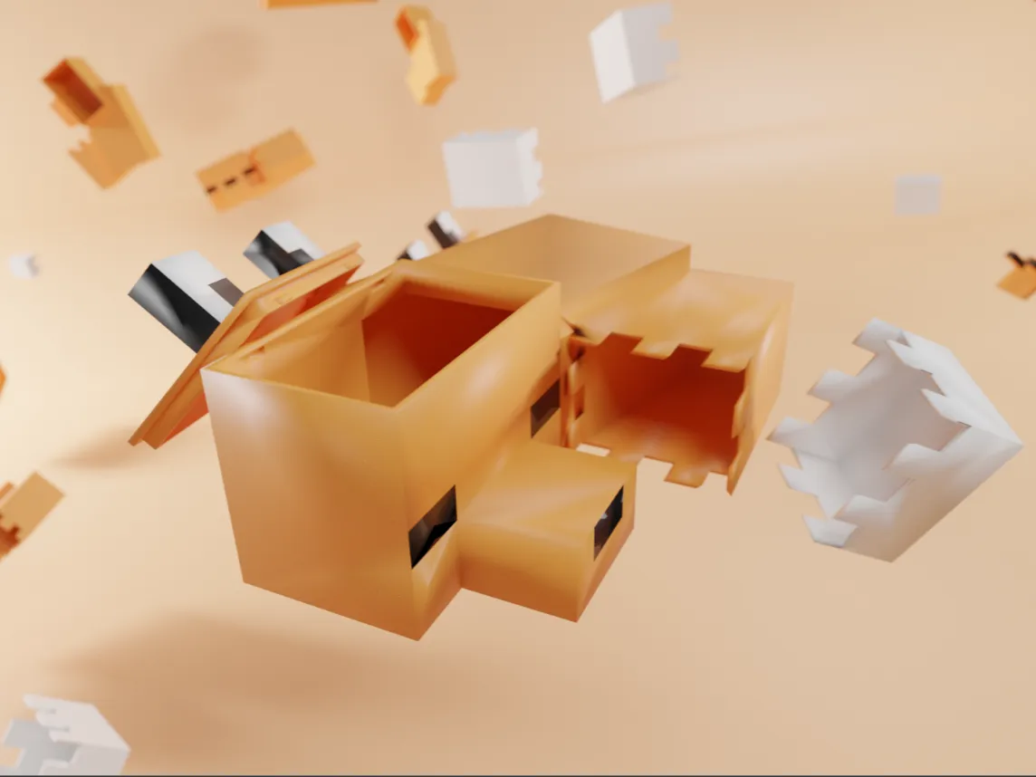 Minecraft Fox secret Storage-Box