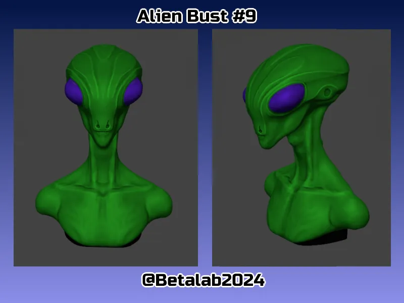Alien Bust 9, photo 3 of 3 - Alien Bust 9 Figurines & Collectibles