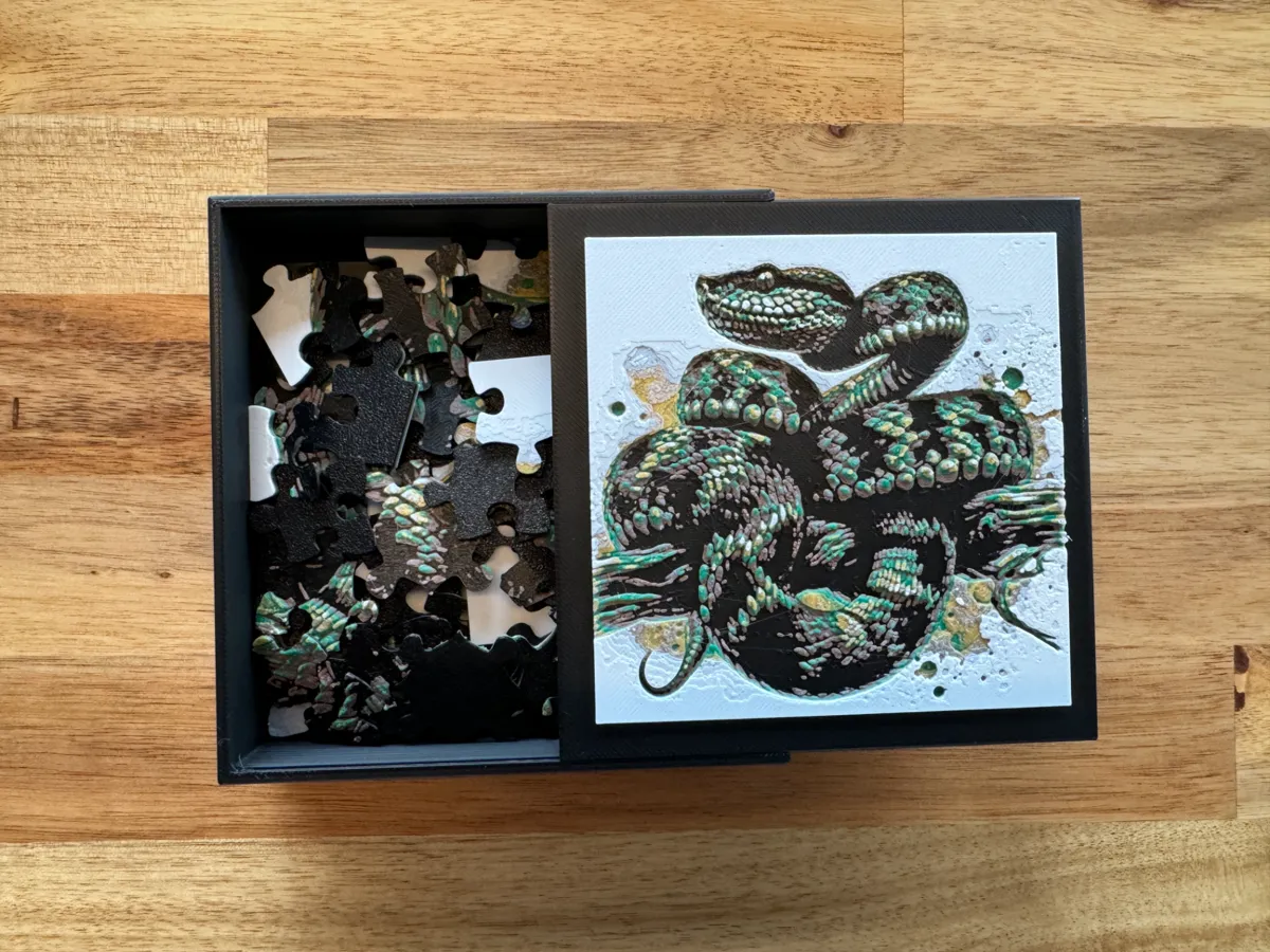 Bush Viper Snake - Puzzle & Box Lid, photo 4 of 4 - Bush Viper Snake - Puzzle & Box Lid Toys & Games