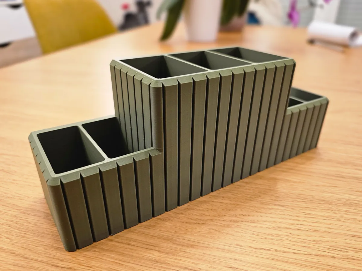 Wallmount workbench pen holder - v2 - Rotating & Multi-compartment, in stock in India