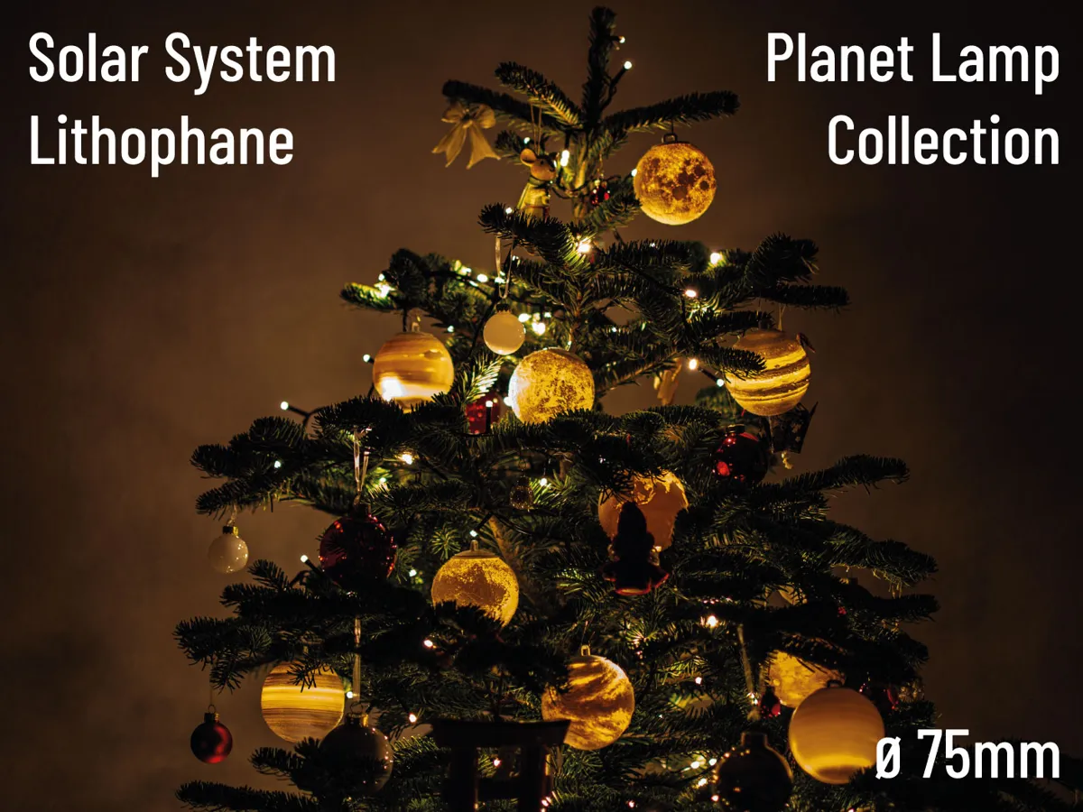 Solar System Lithophane Planet Lamps - ⌀75mm