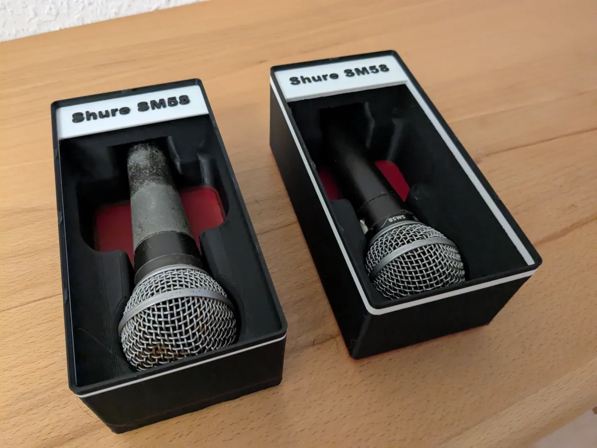 Gridfinity SM58 Mic Case, Micfinity! Stackable, photo 2 of 4 - Gridfinity SM58 Mic Case, Micfinity! Stackable Tools