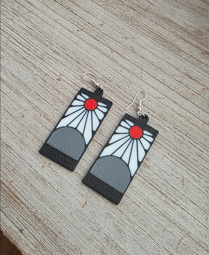 Demon Slayer Tanjiro Hanafuda Earrings, photo 3 of 3 - Demon Slayer Tanjiro Hanafuda Earrings Jewellery & Accessories